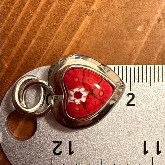 Murano Millefiori Silver Heart pendant by Alan.K - Picture 6 of 7